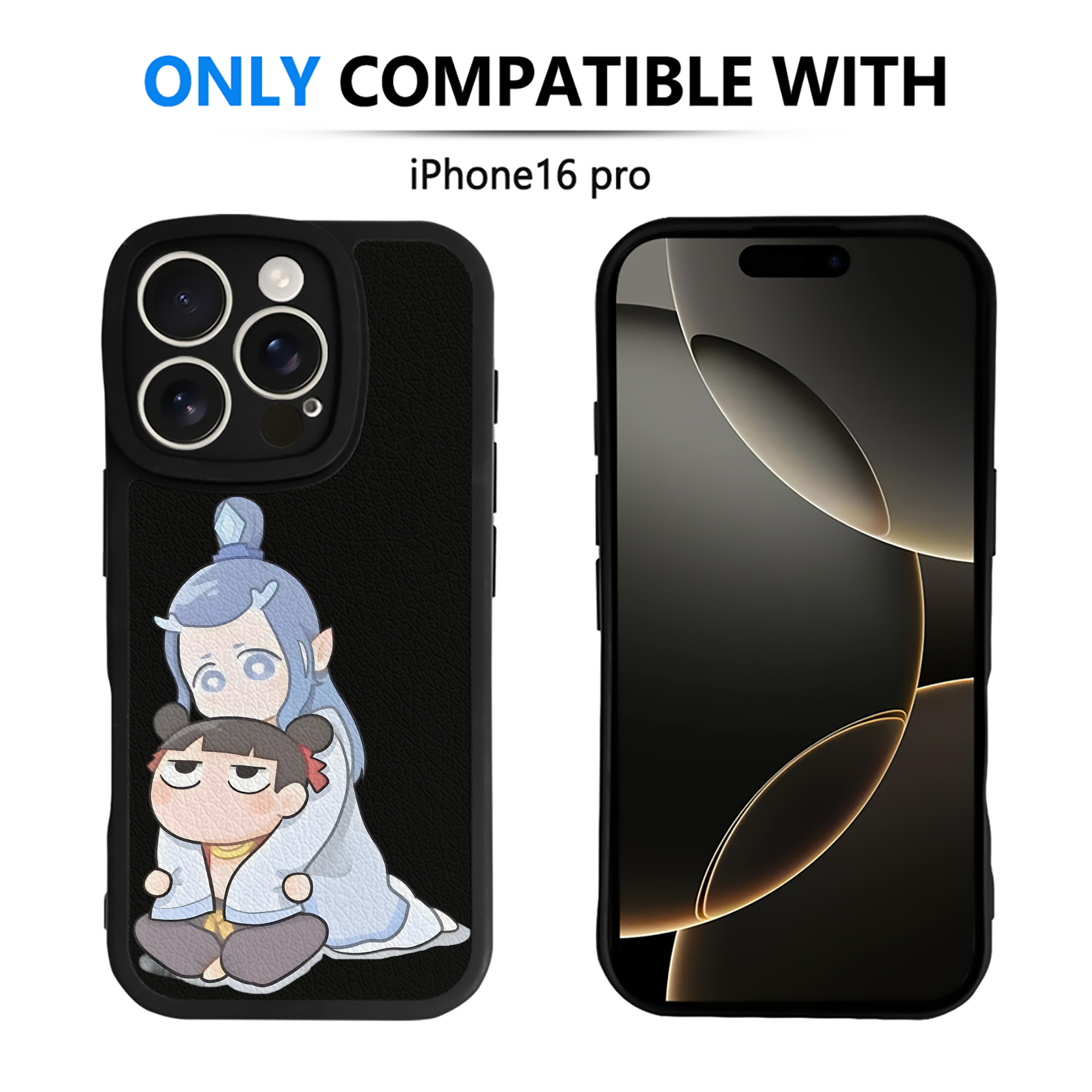 （画像用） Ne Zha 2 ナタ 魔童の大暴れ 【iPhone 16シリーズ対応】シリコンスマホケース（レザー調） 材質：シリコン